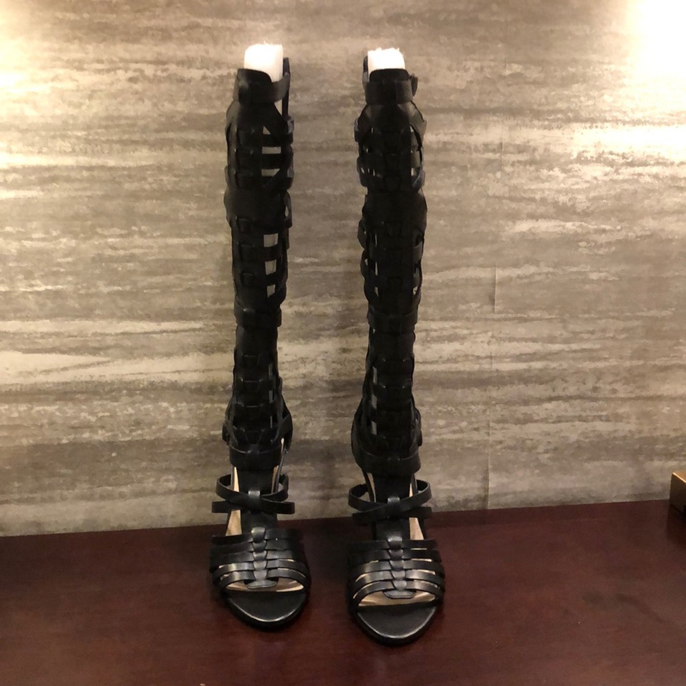 High heel cage sandals